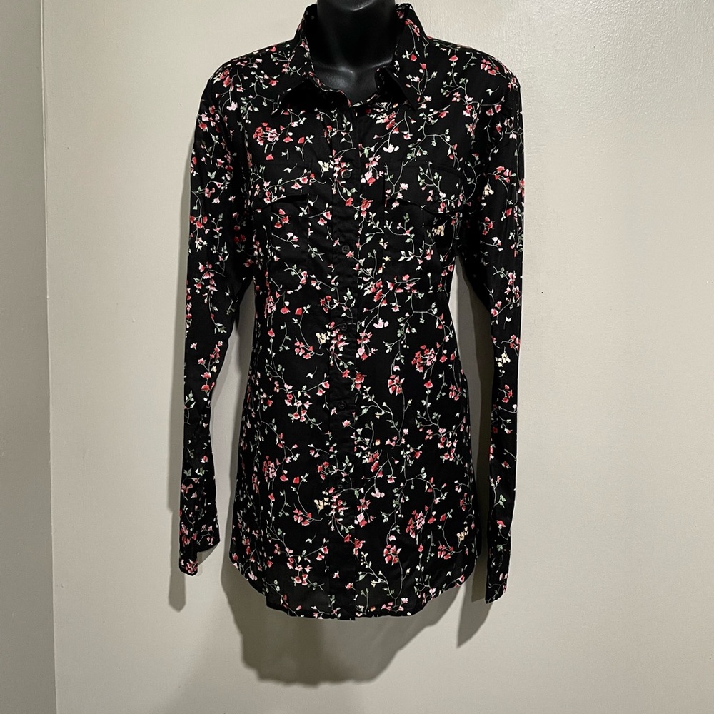 Ralph Lauren Black Floral Button Down Shirt (NWT)